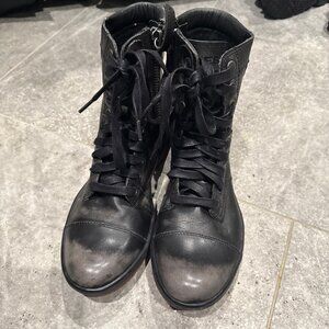 Diesel Men's Leather Basket Butch Zippy Boots Size